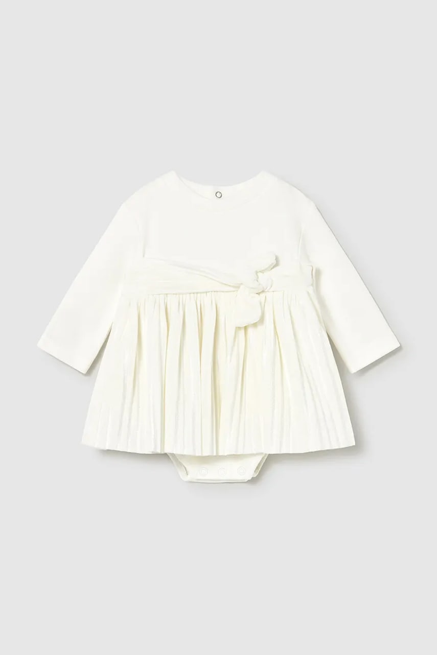 Mayoral Newborn rochie bebe culoarea bej, mini, evazati, 2812