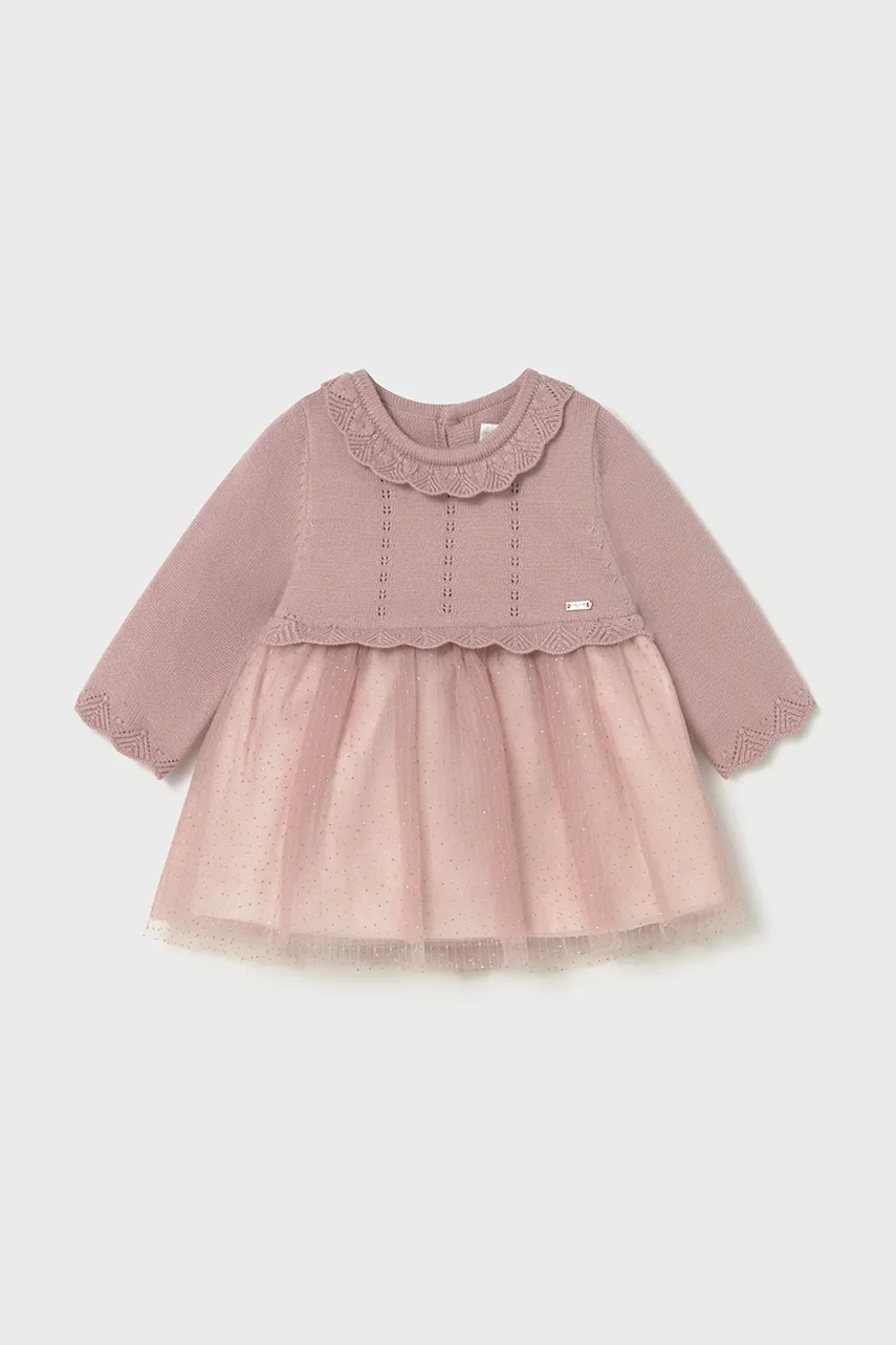 Mayoral Newborn rochie bebe culoarea roz, mini, evazați, 2815