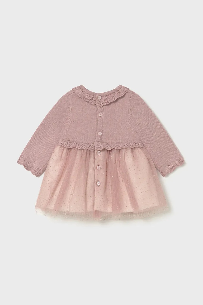 Платье для младенцев Mayoral Newborn цвет розовый mini расклешённое 2815