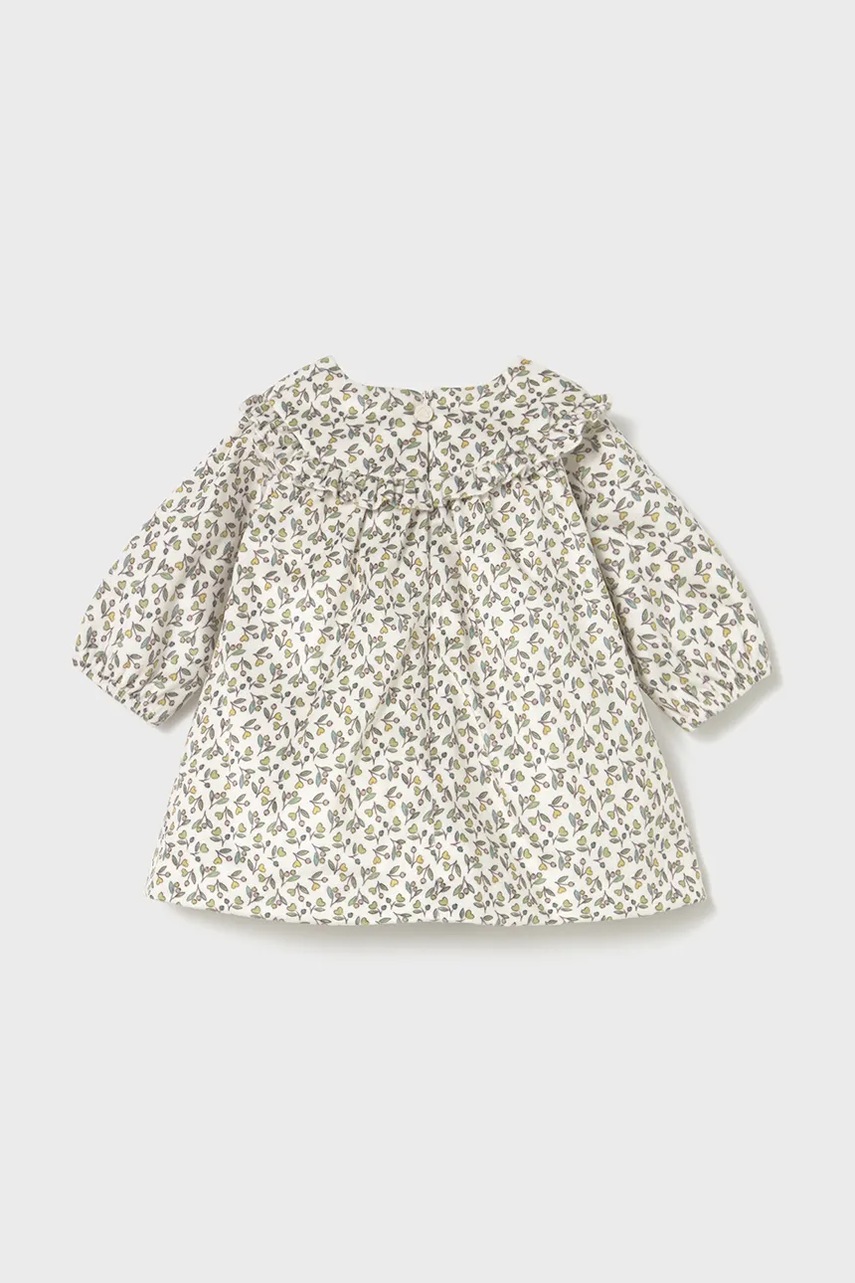 Платье для младенцев Mayoral Newborn цвет зелёный mini расклешённое 2822