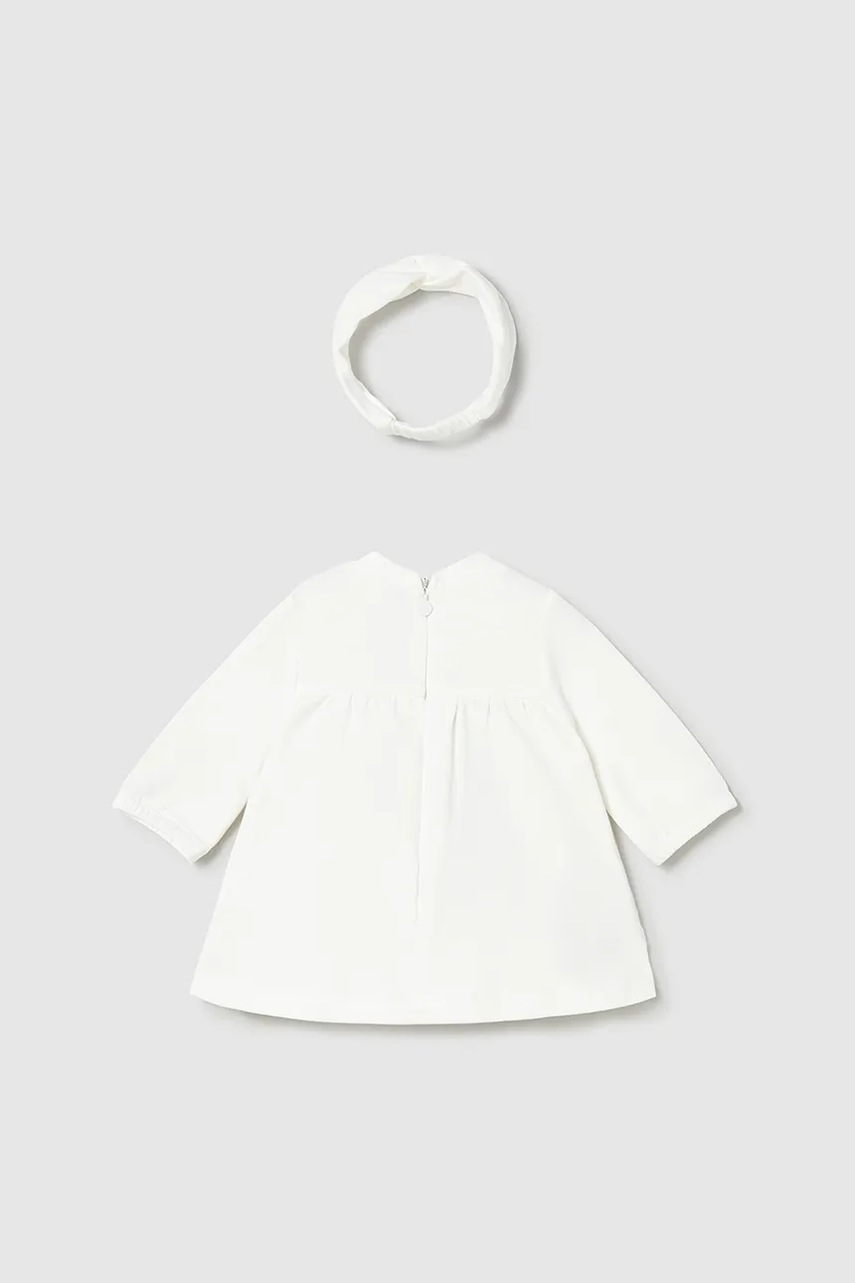 Платье для младенцев Mayoral Newborn цвет бежевый mini расклешённое 2823