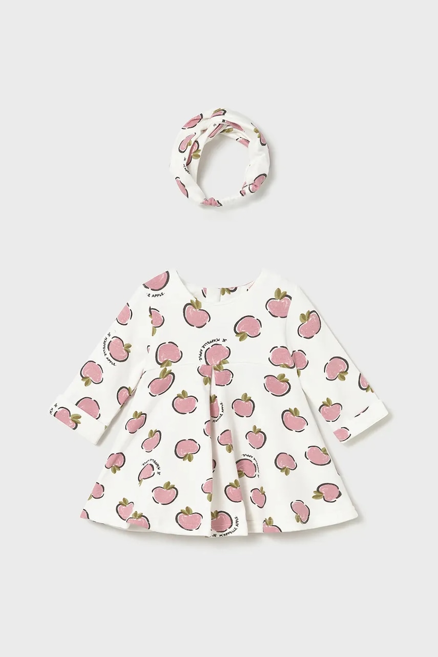 Levně Kojenecké šaty Mayoral Newborn růžová barva, mini, áčková, 2827