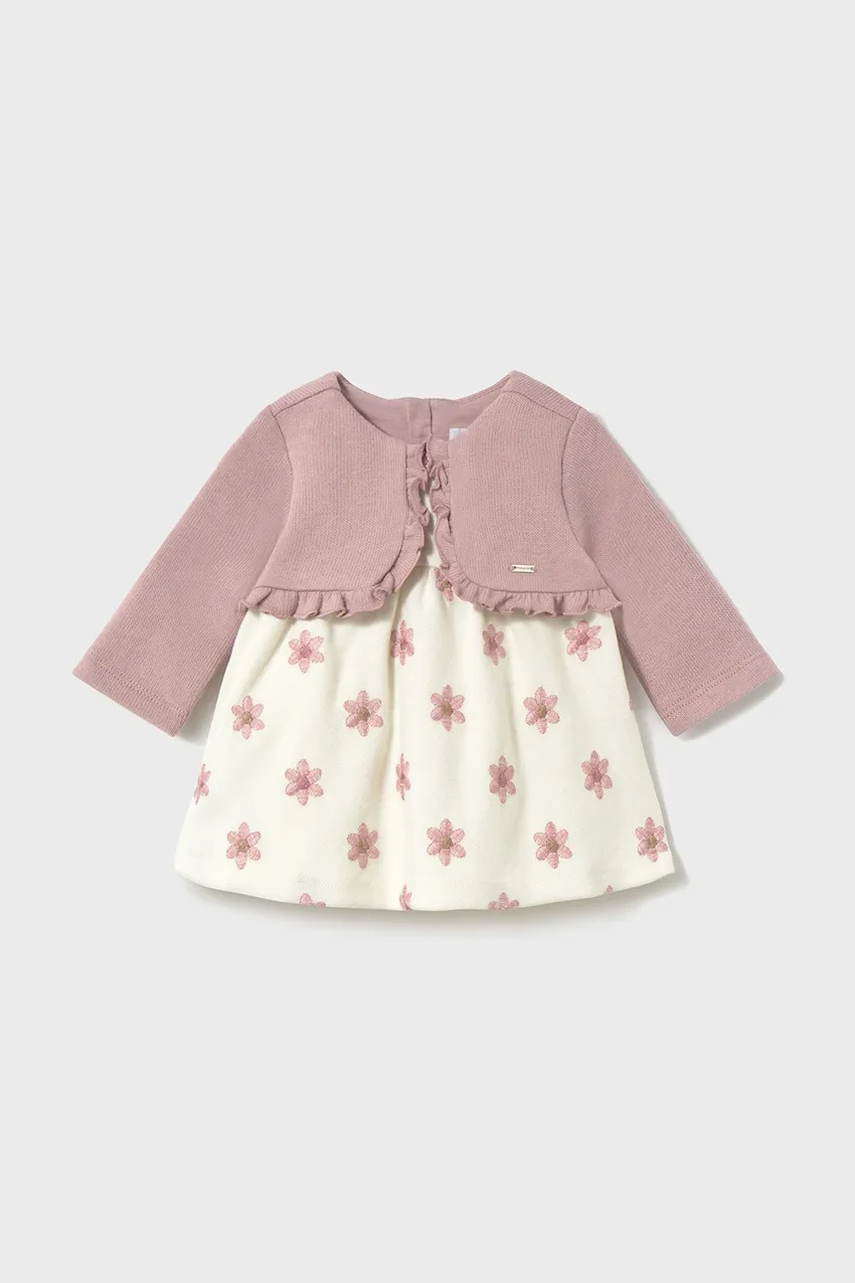 Mayoral Newborn rochie bebe culoarea roz, mini, evazați, 2832