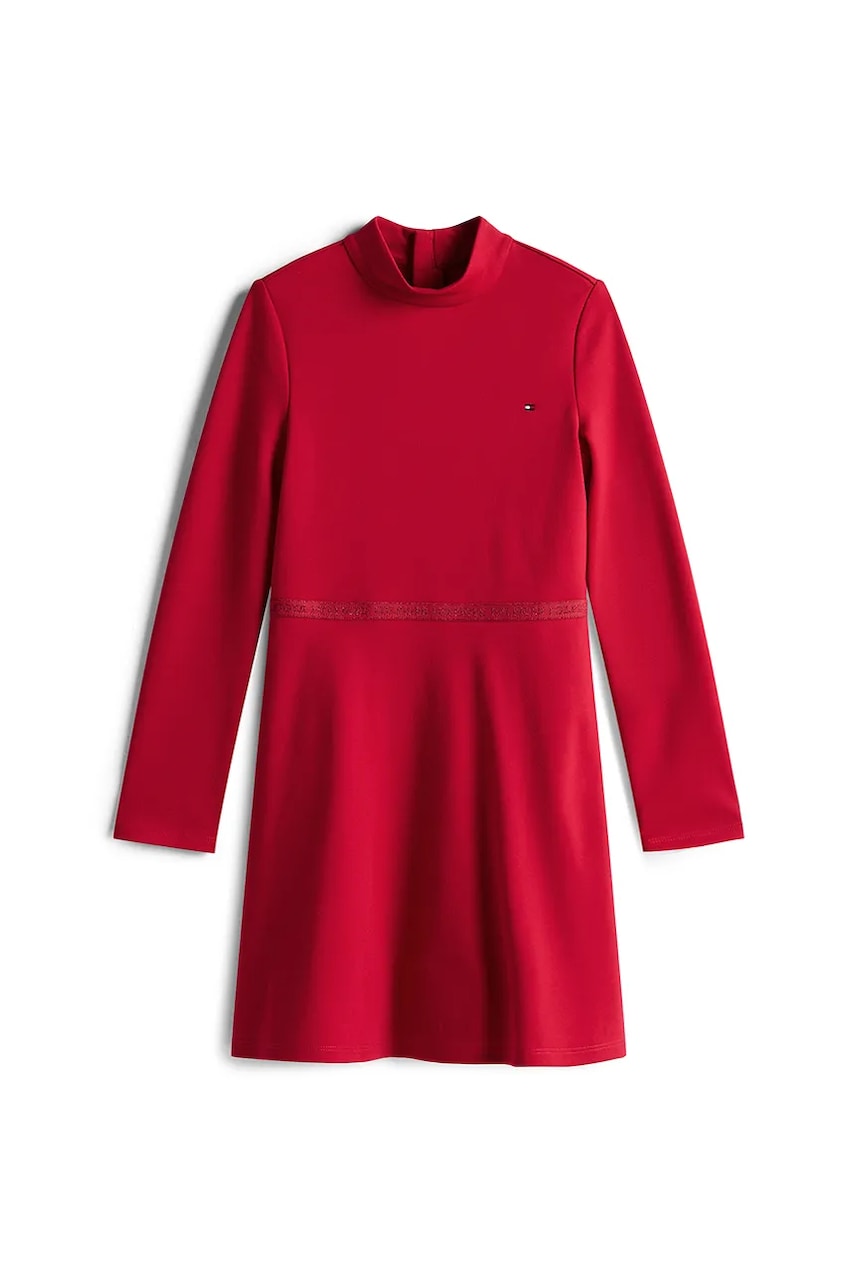 Детское платье Tommy Hilfiger цвет розовый mini прямое KG0KG08790 Детское платье Tommy Hilfiger цвет розовый mini прямое KG0KG08790