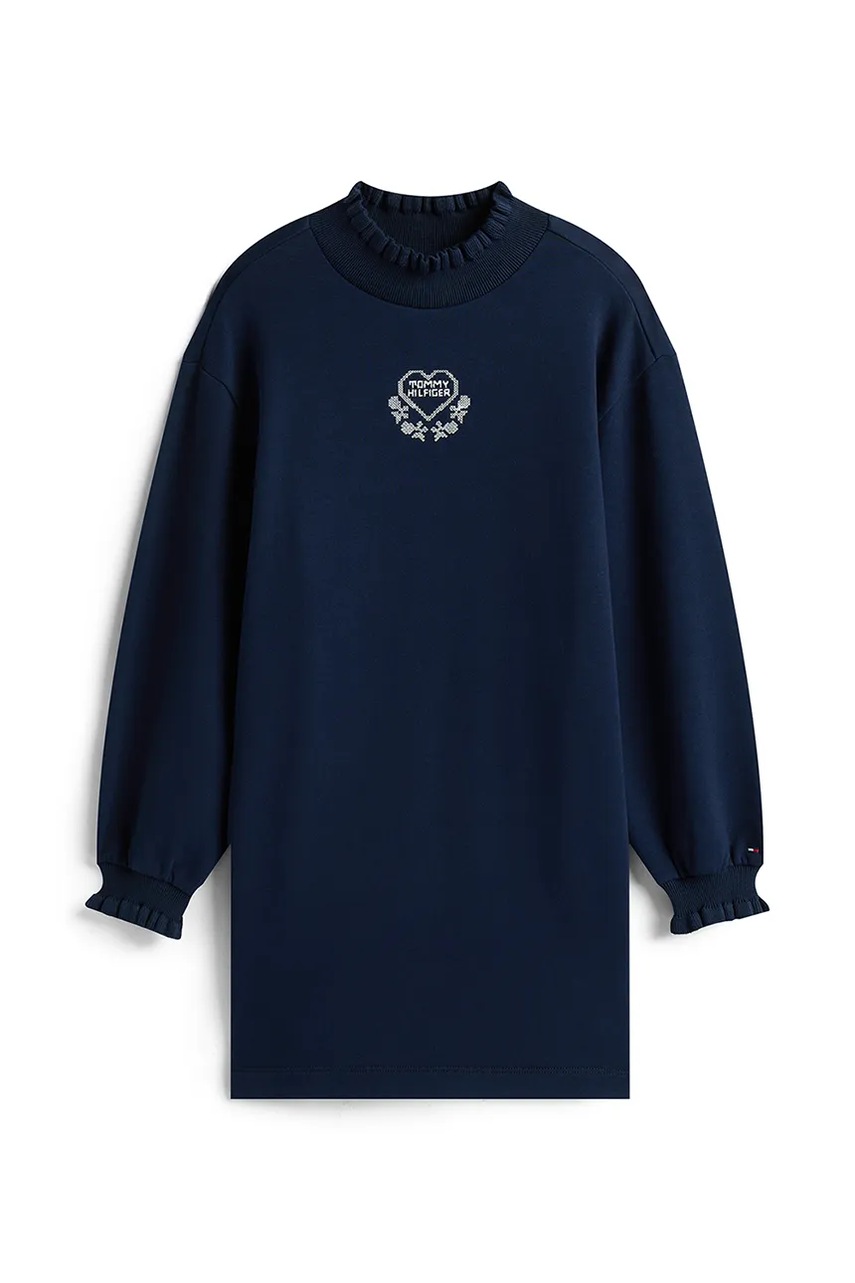 Детское платье Tommy Hilfiger цвет синий mini прямое KG0KG08795