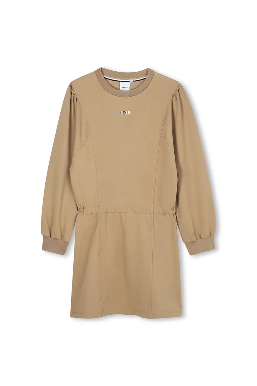 Детское платье BOSS цвет коричневый mini расклешённое J52405