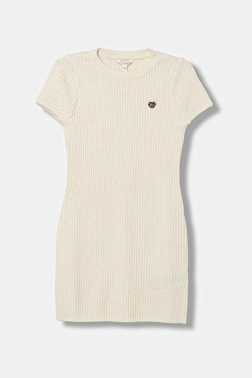 Levně Dívčí šaty Guess béžová barva, mini, J4BK30 Z3B50