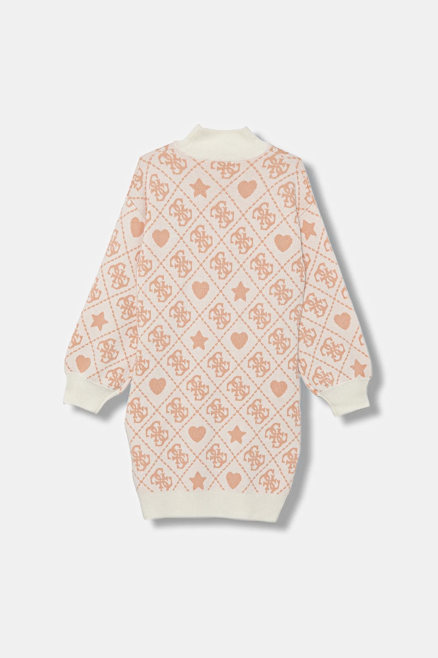 Детское платье с примесью шерсти Guess цвет оранжевый mini прямое J5BK03 Z3K10 Детское платье с примесью шерсти Guess цвет оранжевый mini прямое J5BK03 Z3K10