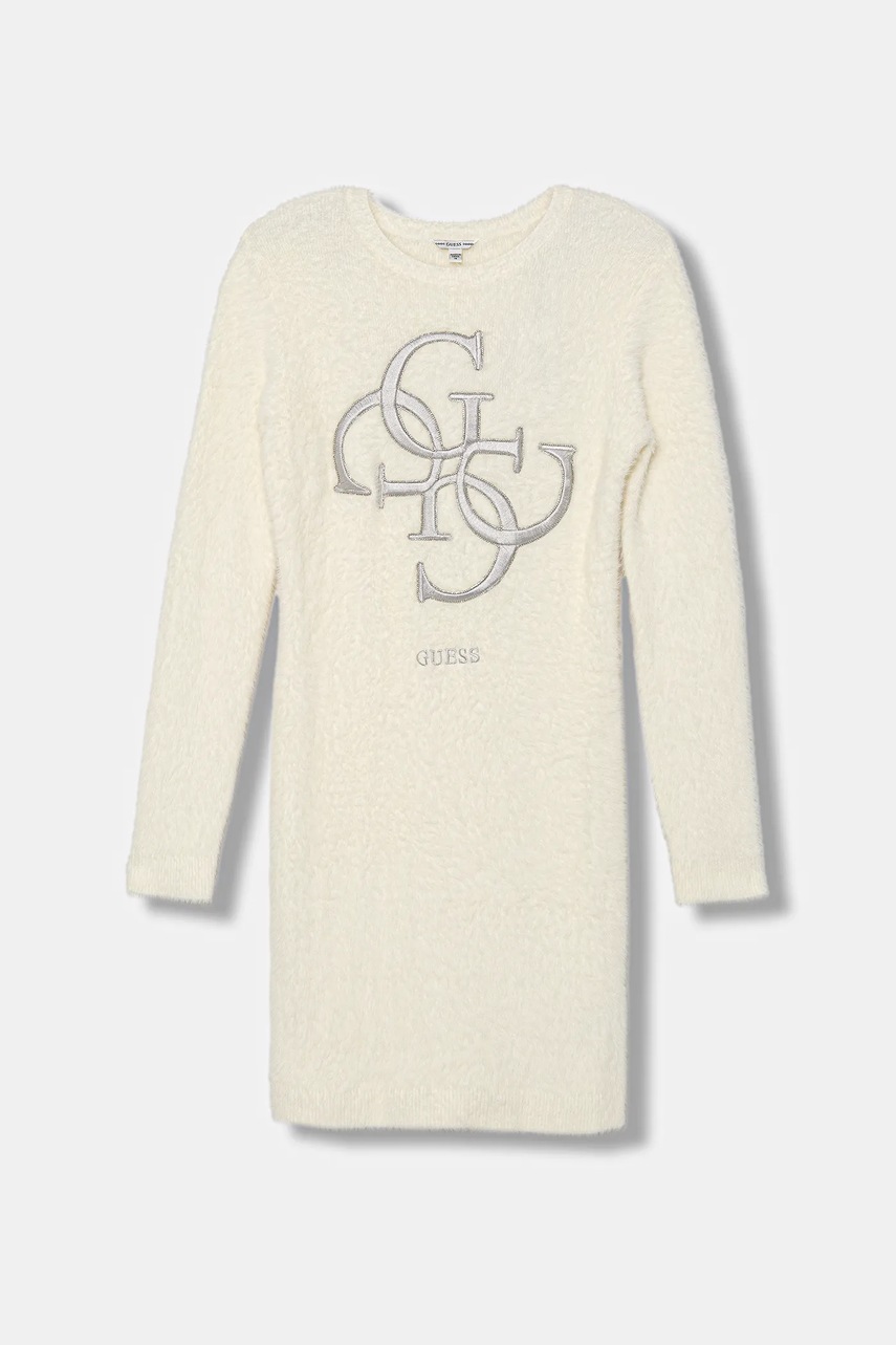 Levně Dívčí šaty Guess béžová barva, mini, J5BK08 Z0720