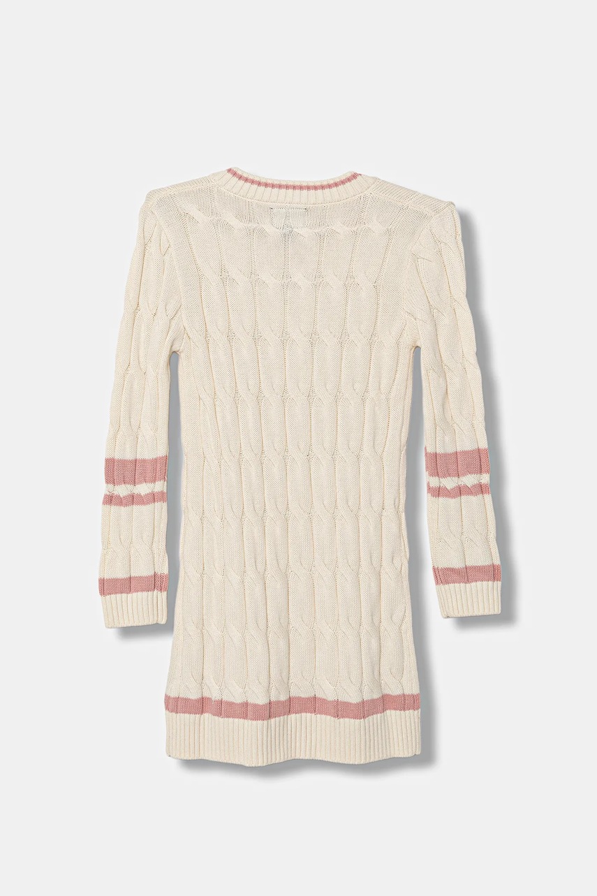 Детское платье с примесью шерсти Guess цвет бежевый mini облегающее J5BK18 Z37L1