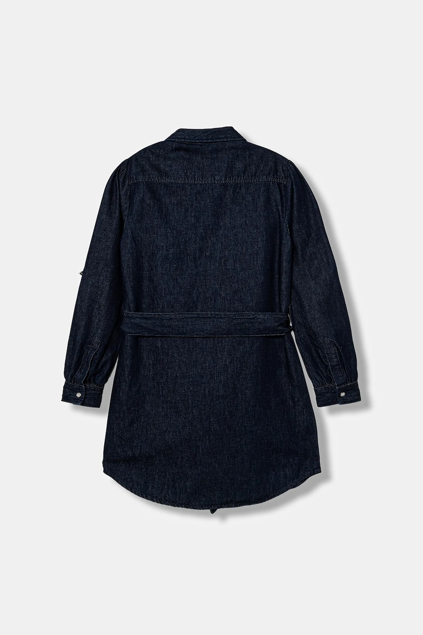 Детское джинсовое платье Guess цвет синий mini прямое J5BK22 D4EU0 Детское джинсовое платье Guess цвет синий mini прямое J5BK22 D4EU0