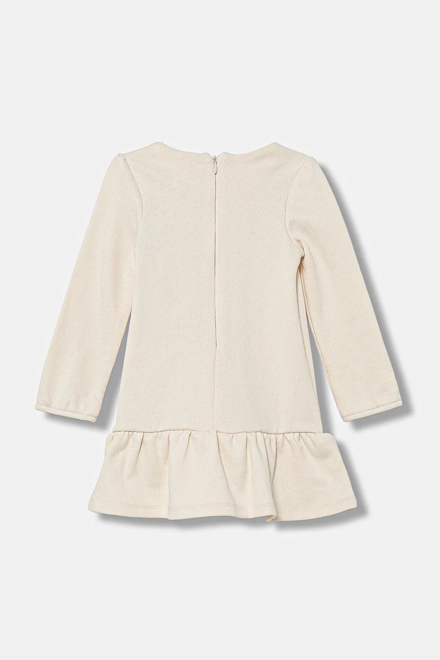 Хлопковое детское платье Guess цвет бежевый mini расклешённое K5BK21 KAD74