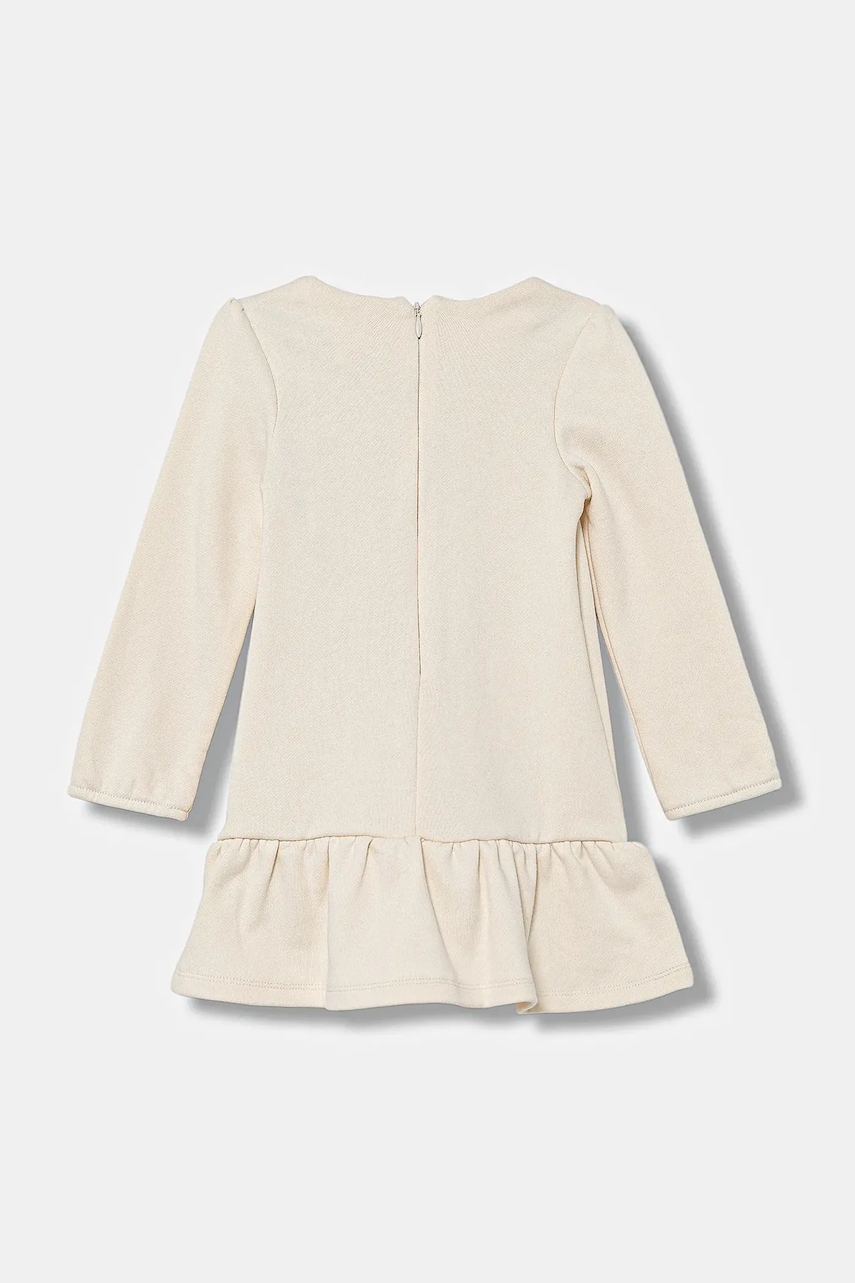Хлопковое детское платье Guess цвет бежевый mini расклешённое K5BK21 KAD74 Хлопковое детское платье Guess цвет бежевый mini расклешённое K5BK21 KAD74