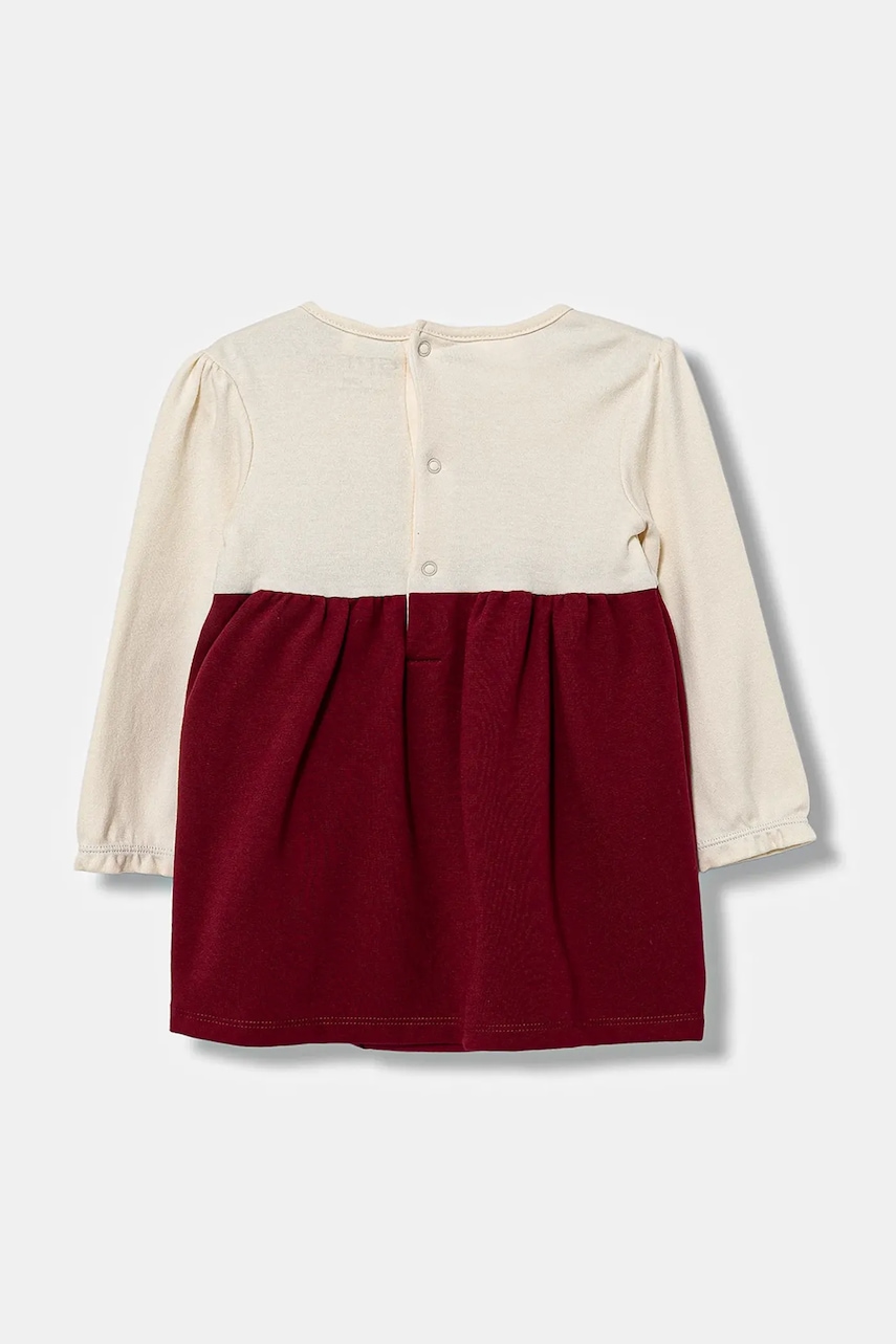 Детское хлопковое платье Guess цвет бежевый mini расклешённое S5BG12 KA6W4 Детское хлопковое платье Guess цвет бежевый mini расклешённое S5BG12 KA6W4