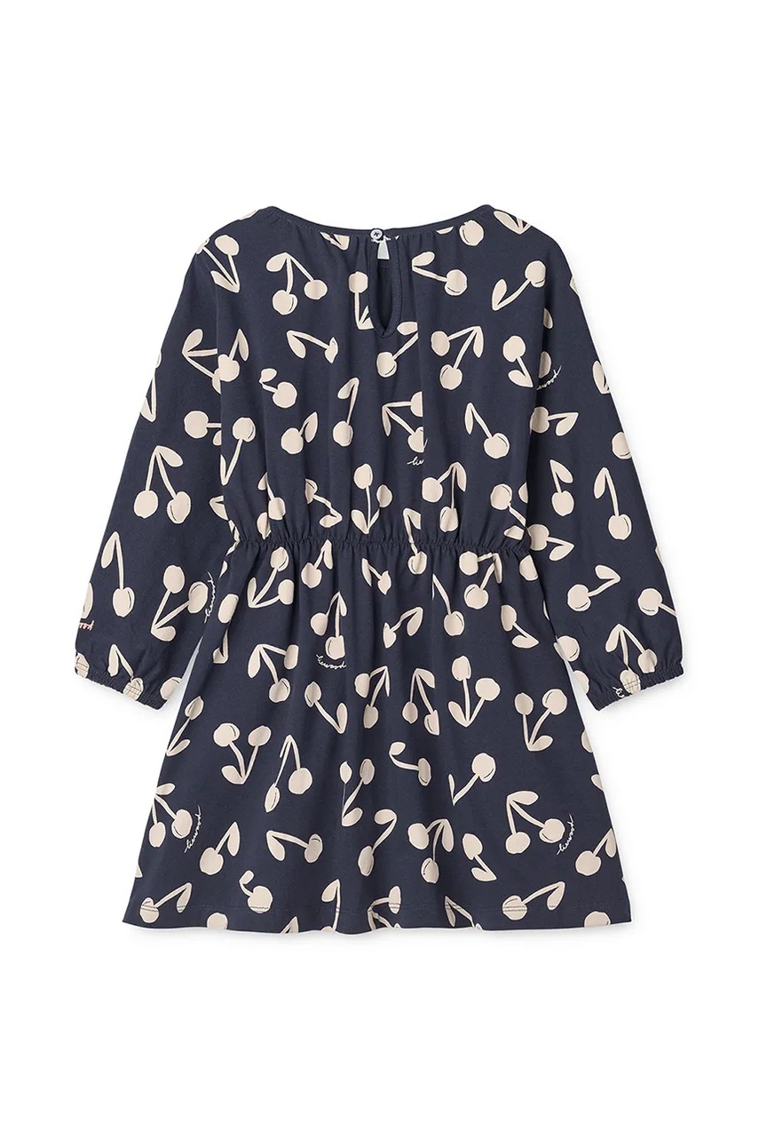 Liewood gyerek pamutruha Sadia Printed Dress sötétkék, mini, harang alakú, LW20216 termék 2. képe