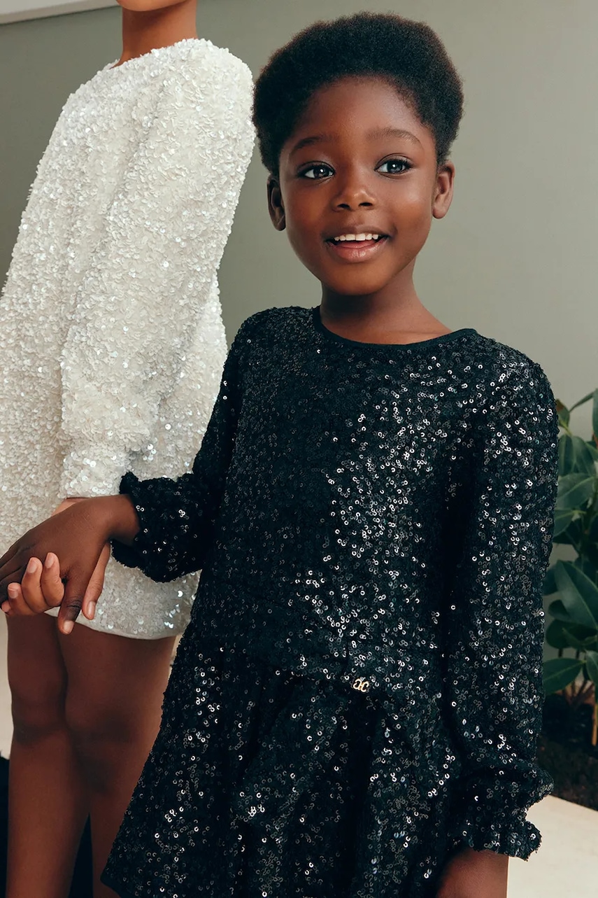 Abel&Lula rochie fete culoarea negru, mini, evazați, 5531