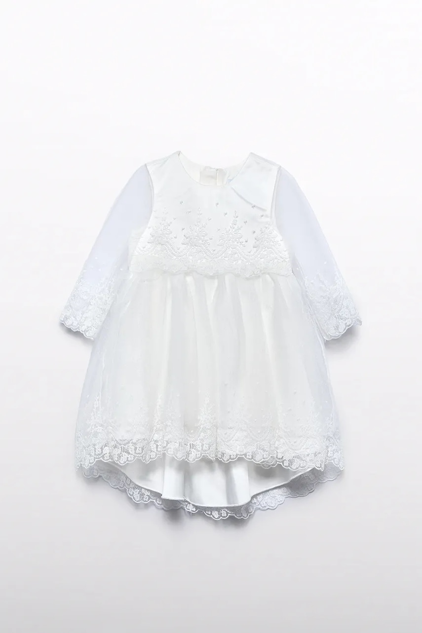 Abel&Lula rochie bebe culoarea alb, mini, evazați, 5503