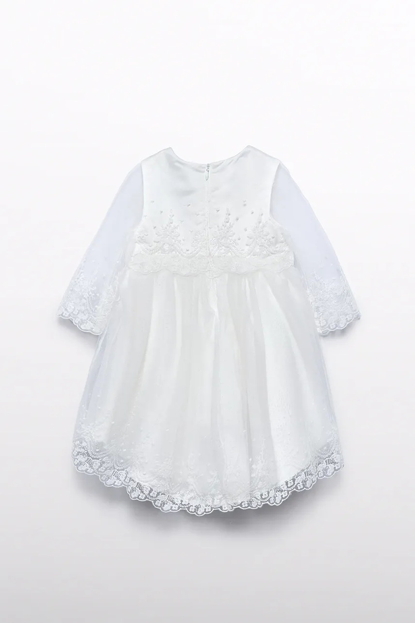 Платье для младенцев Abel&Lula цвет белый mini расклешённое 5503