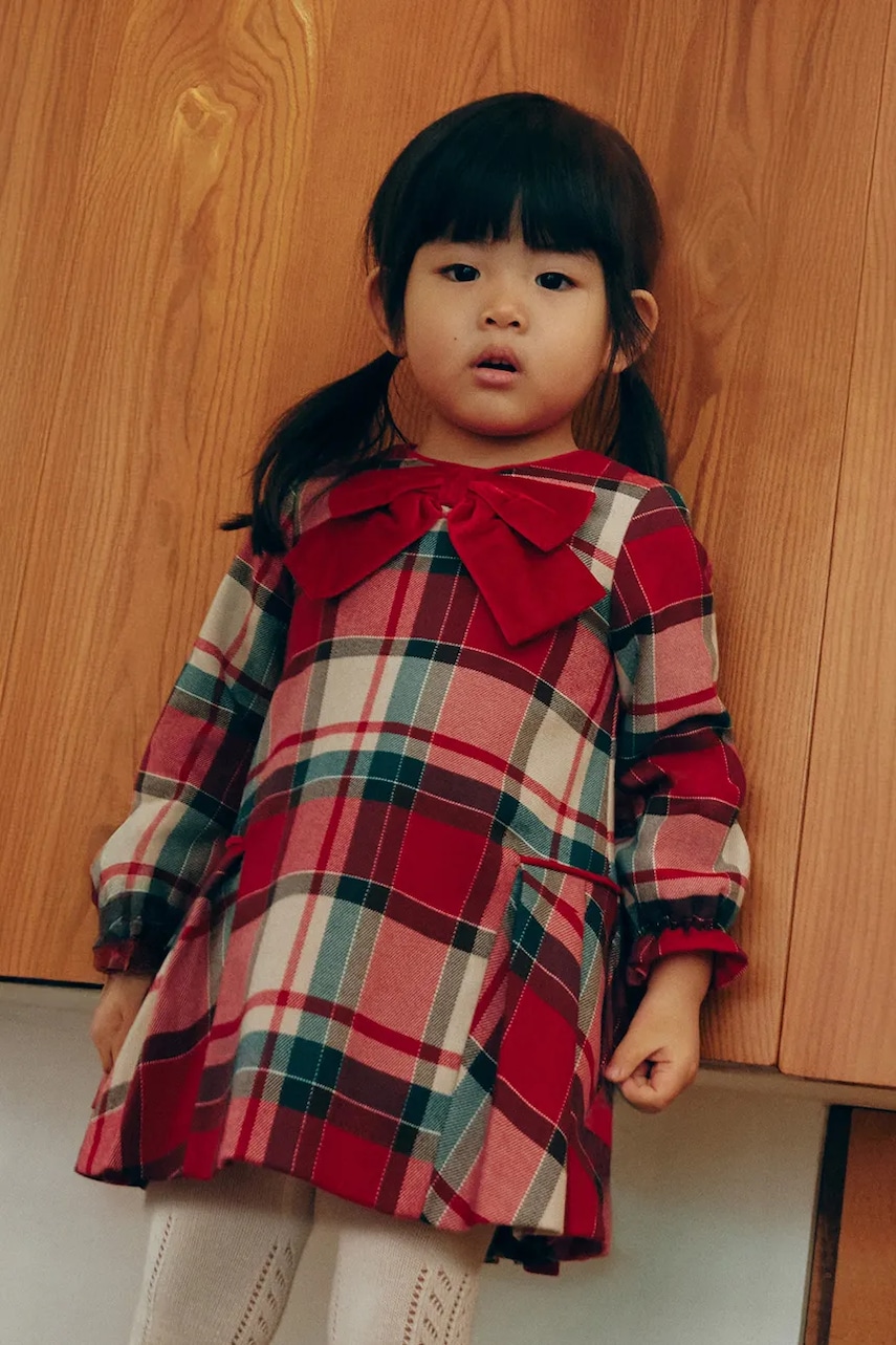 Abel&Lula rochie bebe culoarea roșu, mini, evazați, 5509