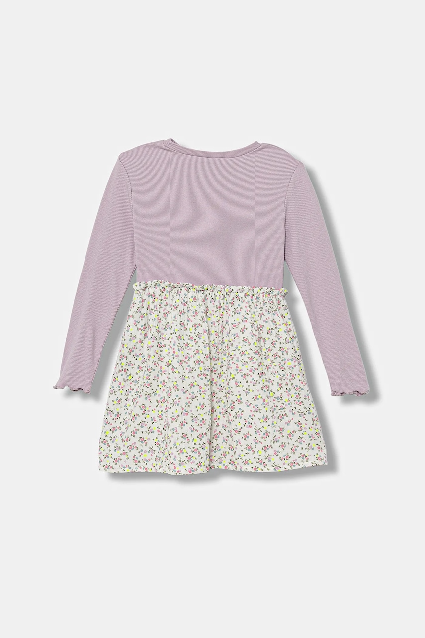 Детское платье United Colors of Benetton цвет фиолетовый mini расклешённое 434ZGV02I Детское платье United Colors of Benetton цвет фиолетовый mini расклешённое 434ZGV02I