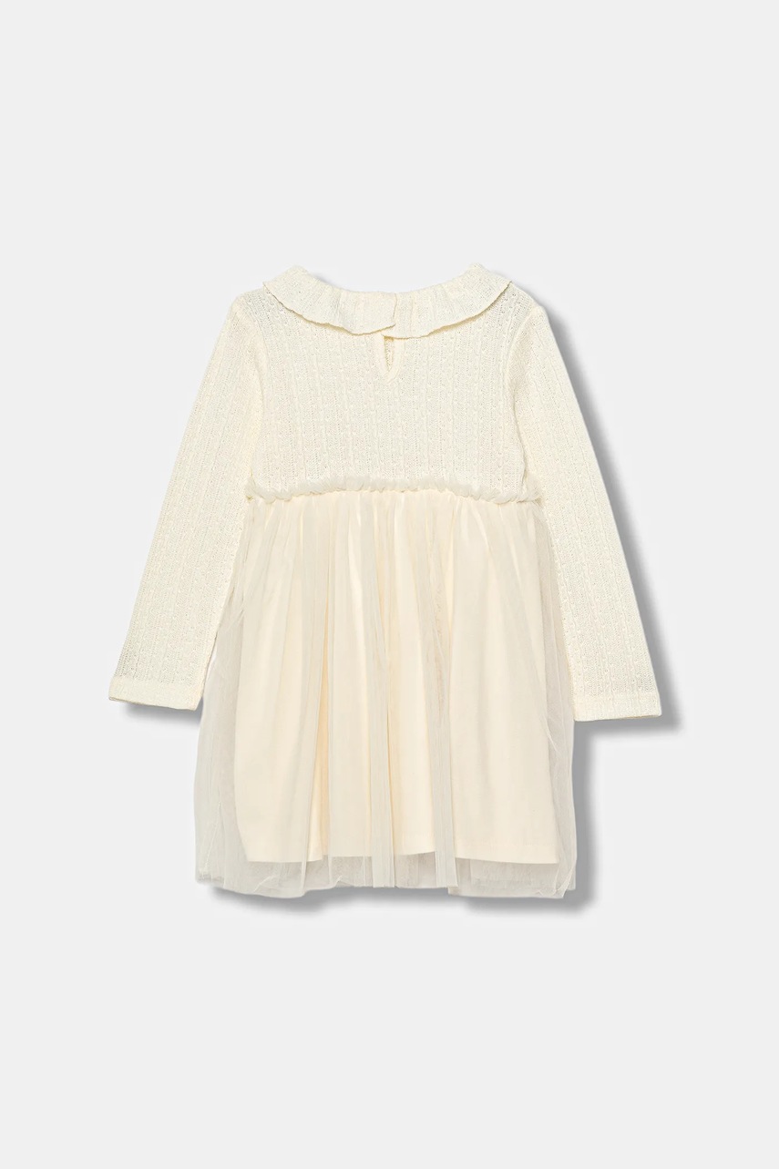 Детское платье United Colors of Benetton цвет бежевый mini расклешённое 4JACGV02J