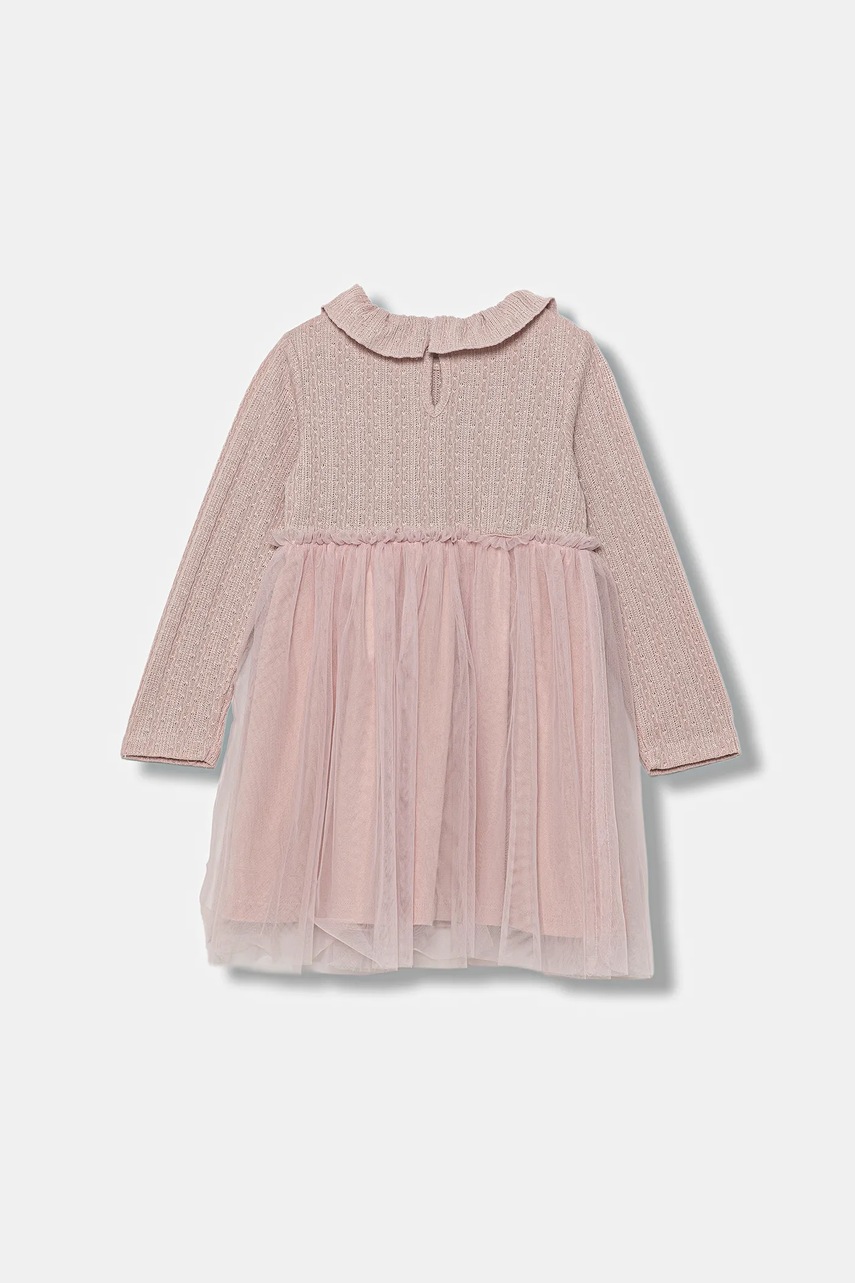 Детское платье United Colors of Benetton цвет розовый mini расклешённое 4JACGV02J
