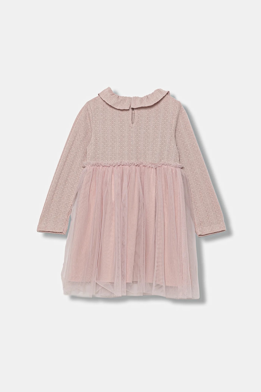 Детское платье United Colors of Benetton цвет розовый mini расклешённое 4JACGV02J Детское платье United Colors of Benetton цвет розовый mini расклешённое 4JACGV02J