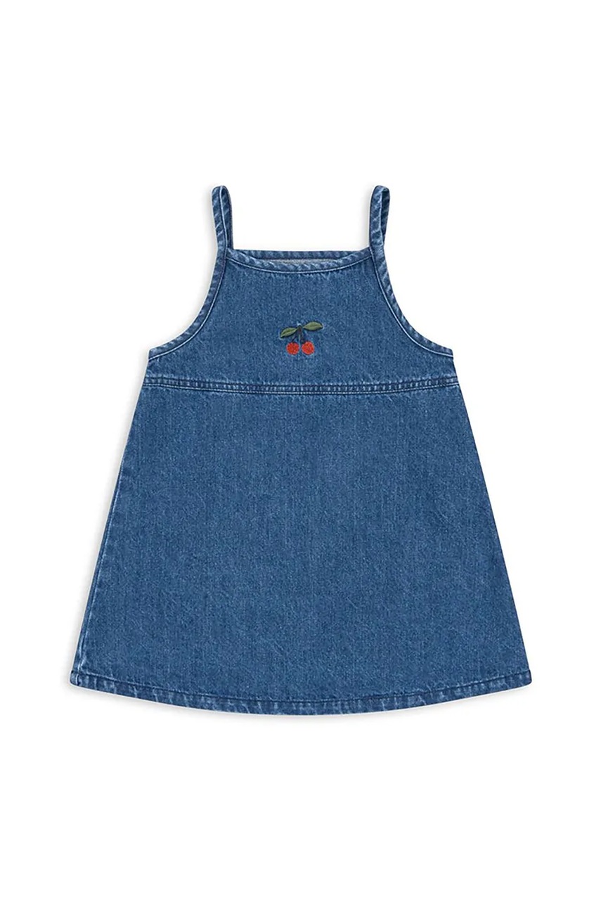 Хлопковое детское платье Konges Sløjd MAGOT STRAP DRESS GOTS цвет синий mini расклешённое KS104475 Хлопковое детское платье Konges Sløjd MAGOT STRAP DRESS GOTS цвет синий mini расклешённое KS104475
