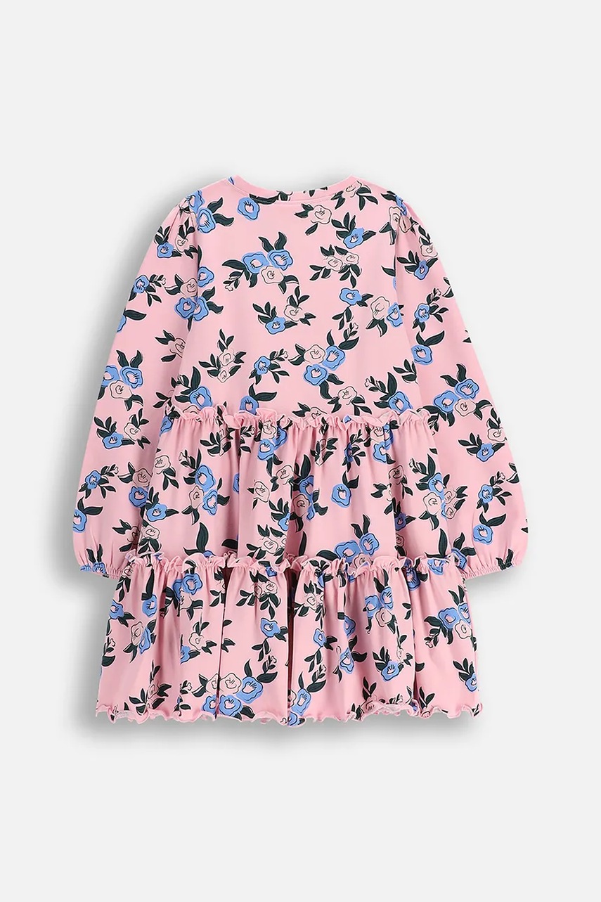 Детское платье Coccodrillo цвет розовый mini расклешённое FROSTING PUDDLE GIRL KIDS