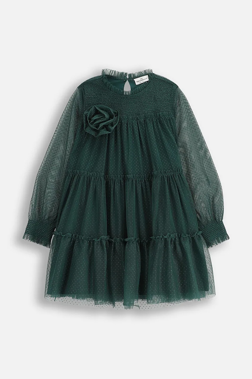 Детское платье Coccodrillo цвет зелёный mini расклешённое ELEGANT JUNIOR GIRL Детское платье Coccodrillo цвет зелёный mini расклешённое ELEGANT JUNIOR GIRL