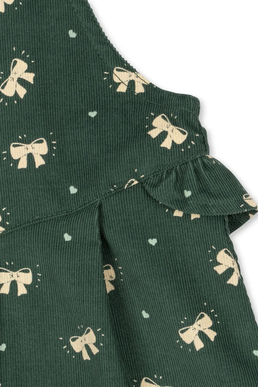 Dievčenské bavlnené šaty Konges Sløjd AVERY FRILL OVERALL DRESS GOTS