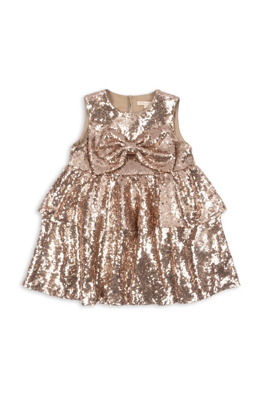 Детское платье Konges Sløjd ROSIE DRESS цвет золотой mini расклешённое KS104421