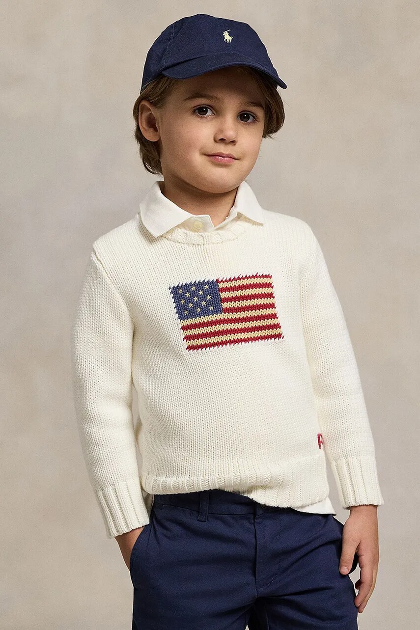 Levně Svetr Polo Ralph Lauren bílá barva, 322668285006