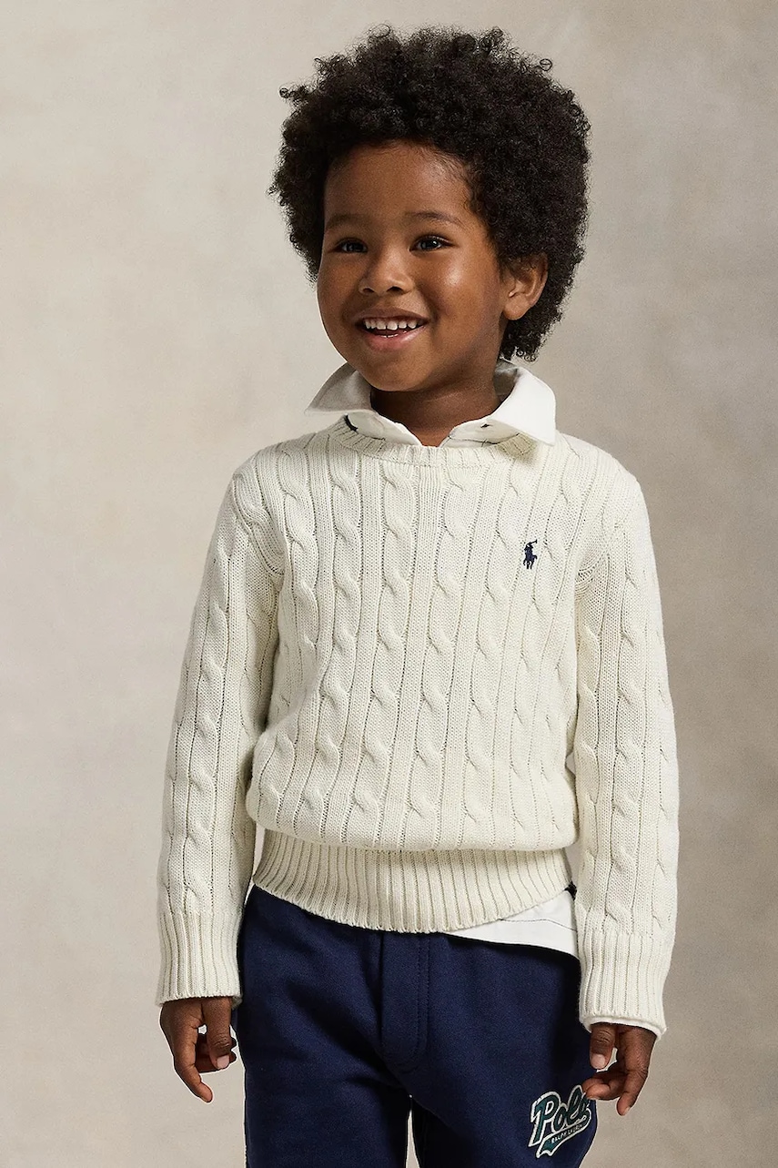 Levně Svetr Polo Ralph Lauren bílá barva, 322702674024