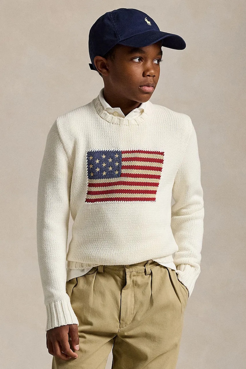 Levně Svetr Polo Ralph Lauren bílá barva, 323668285006