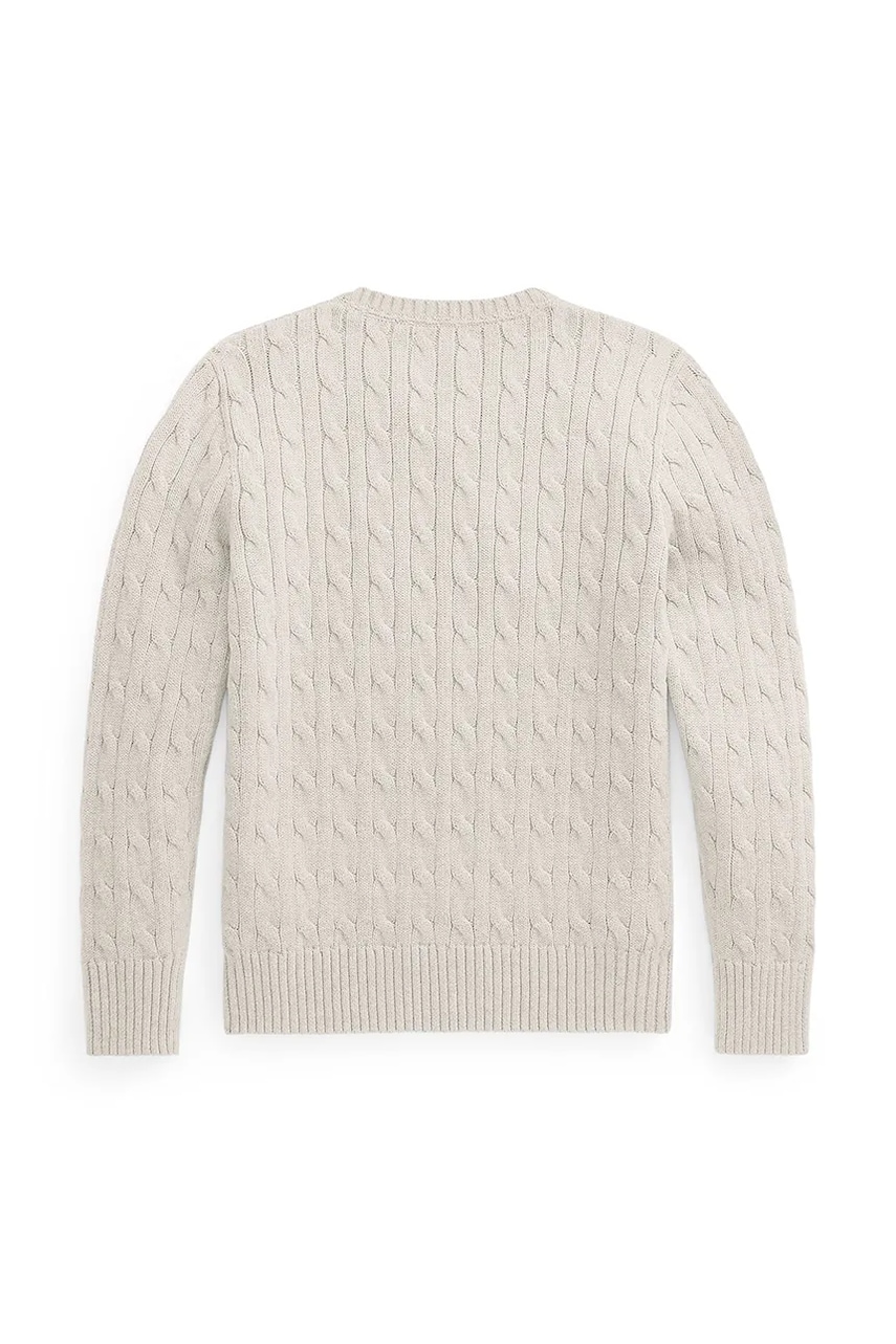 Хлопковый свитер Polo Ralph Lauren цвет белый лёгкий 323702674024 Хлопковый свитер Polo Ralph Lauren цвет белый лёгкий 323702674024
