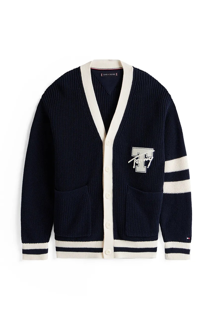 Джемпер Tommy Hilfiger цвет синий KB0KB09757 Джемпер Tommy Hilfiger цвет синий KB0KB09757