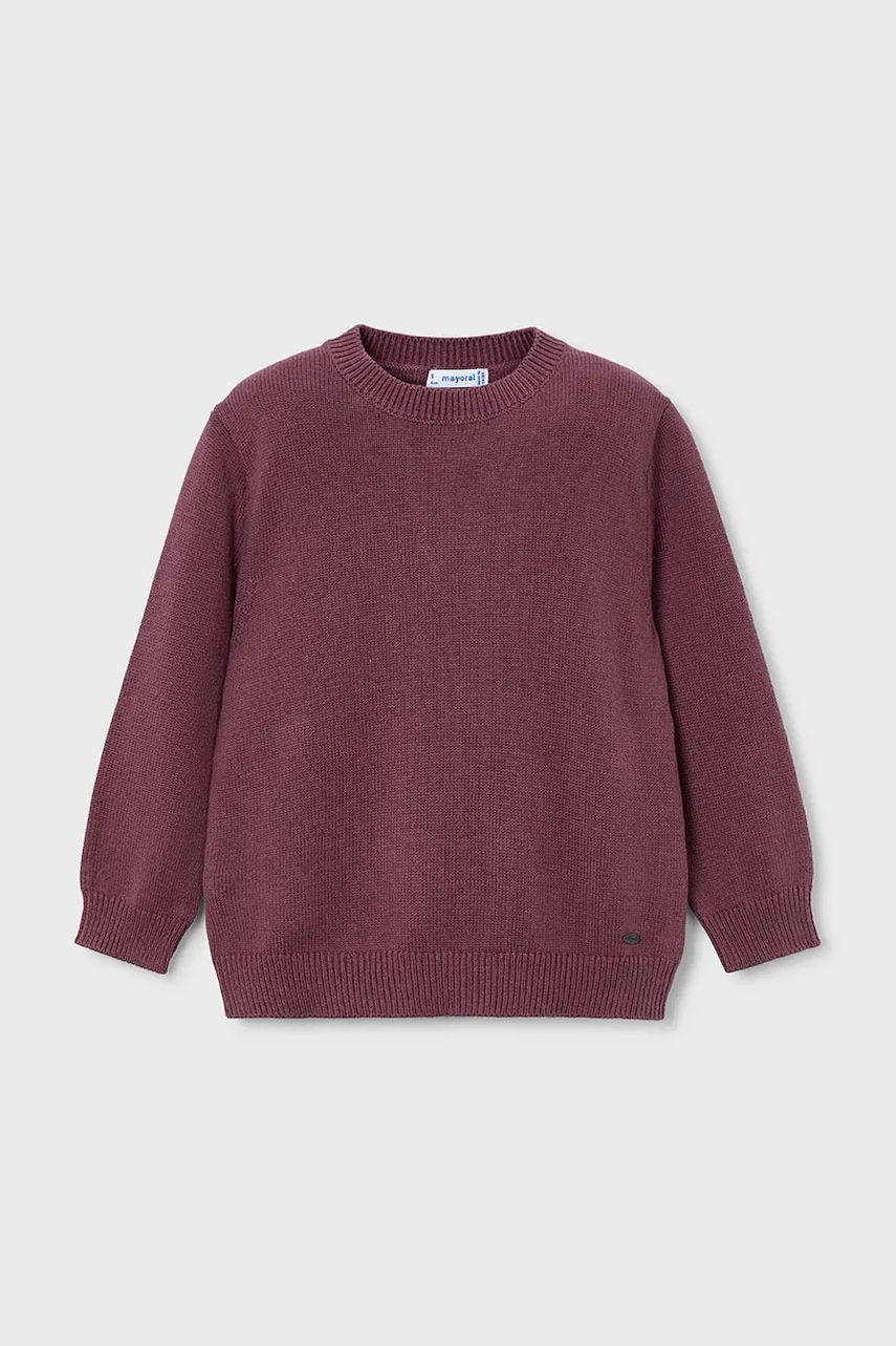Mayoral pulover de bumbac pentru copii culoarea bordo, light, 311