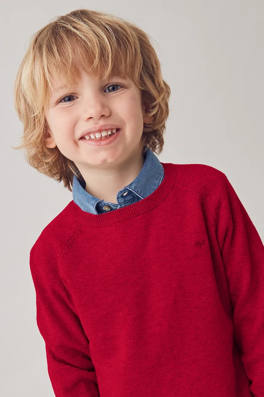 Mayoral pulover de bumbac pentru copii culoarea rosu, 323