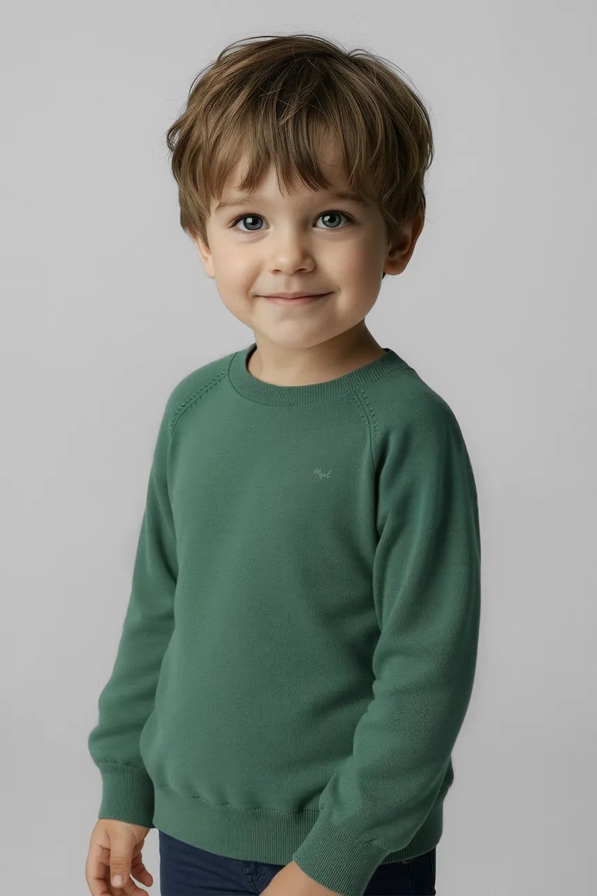 Mayoral pulover de bumbac pentru copii culoarea verde, 323
