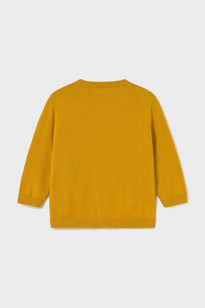Детский свитер с примесью шерсти Mayoral цвет жёлтый лёгкий 2343