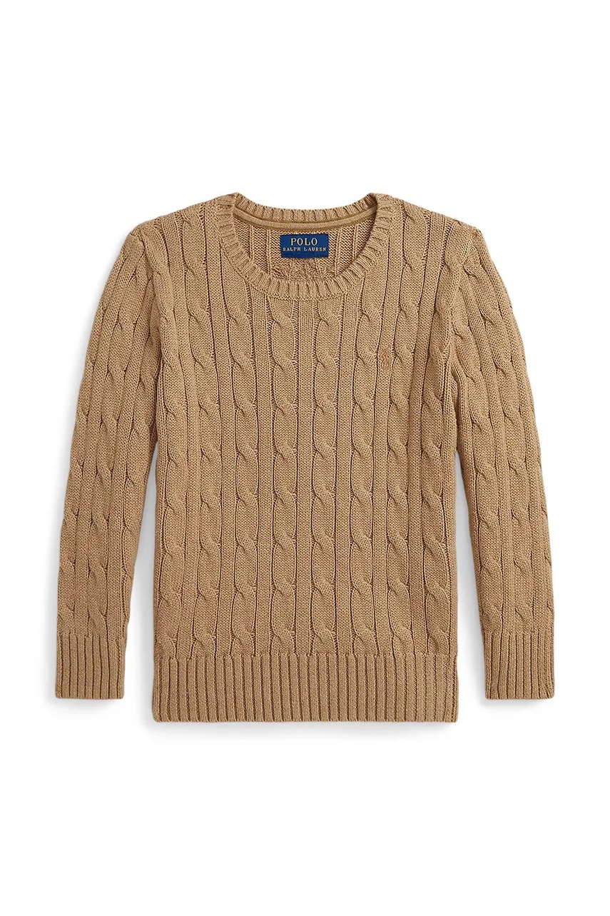 Levně Bavlněný svetr Polo Ralph Lauren hnědá barva, 322702674082