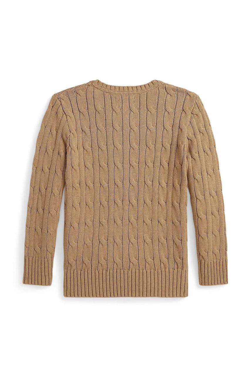 Хлопковый свитер Polo Ralph Lauren цвет коричневый 322702674082 Хлопковый свитер Polo Ralph Lauren цвет коричневый 322702674082