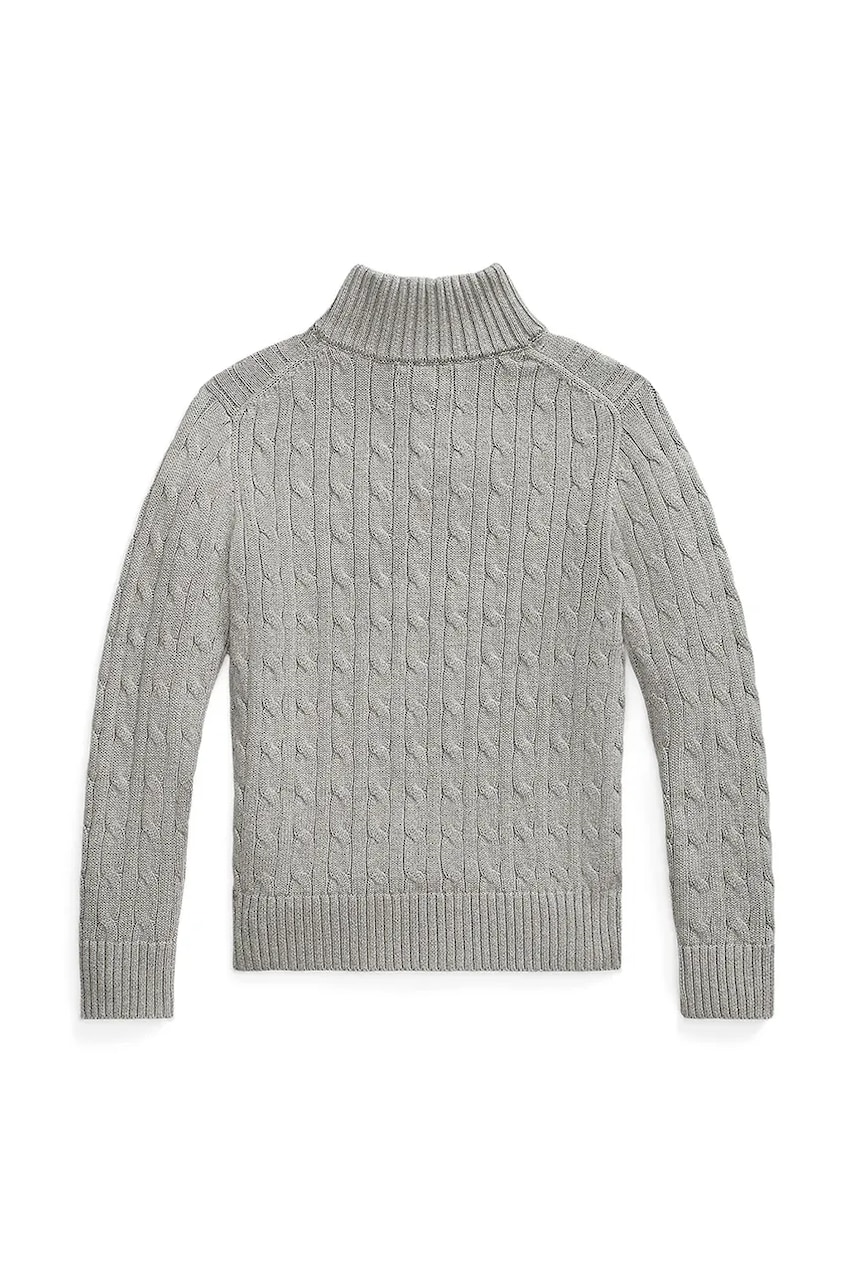 Хлопковый свитер Polo Ralph Lauren цвет серый 323868894010 Хлопковый свитер Polo Ralph Lauren цвет серый 323868894010