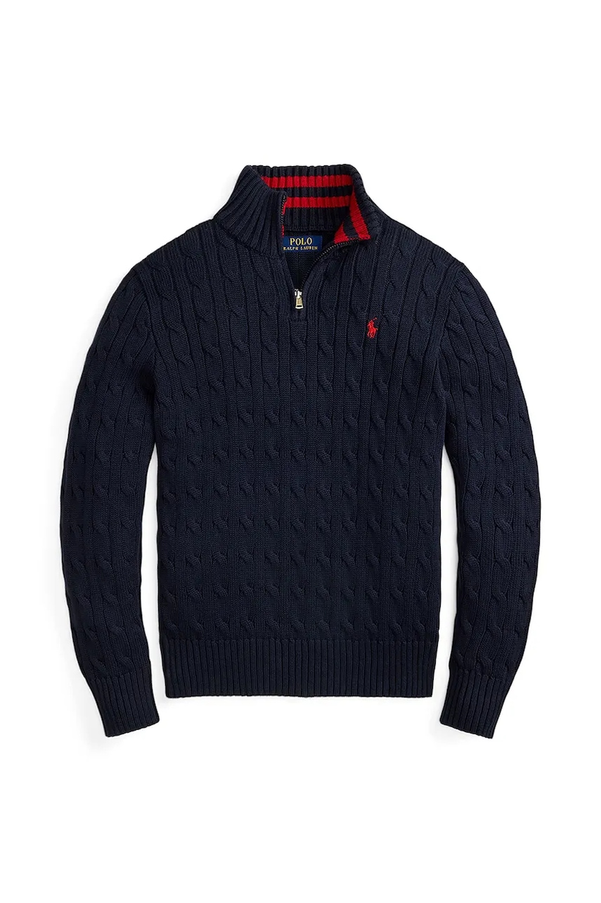 Хлопковый свитер Polo Ralph Lauren цвет синий 323868894017 Хлопковый свитер Polo Ralph Lauren цвет синий 323868894017