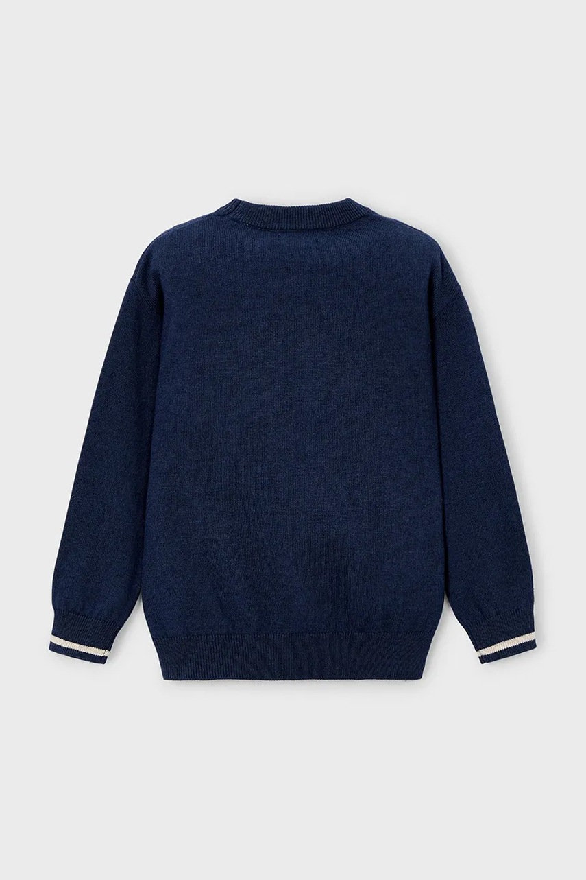 Детский свитер с примесью шерсти Mayoral цвет синий лёгкий 4372