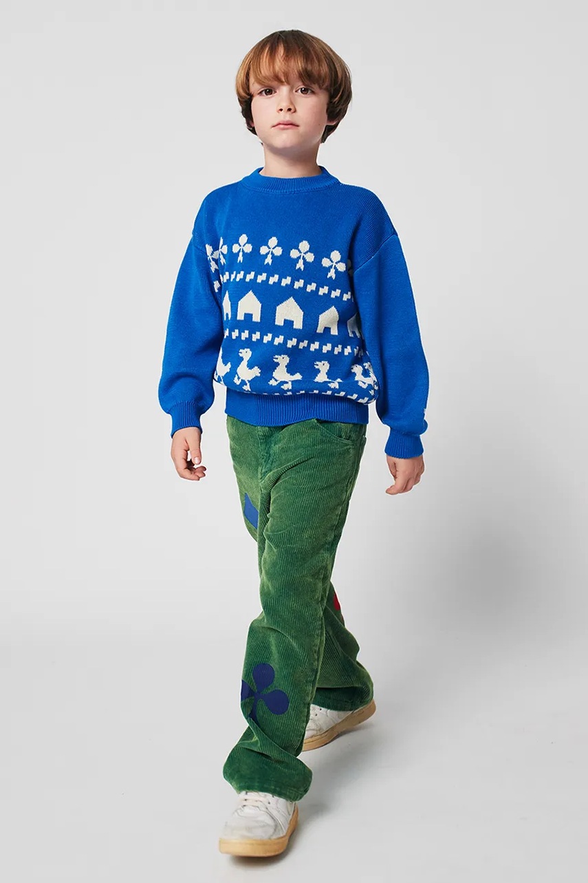 Dětský bavlněný svetr Bobo Choses Farm jacquard (obrázek 9)