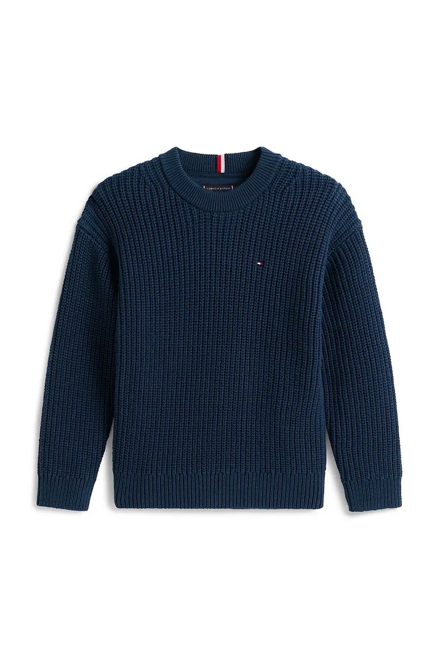 Детский свитер Tommy Hilfiger цвет синий KB0KB09908 Детский свитер Tommy Hilfiger цвет синий KB0KB09908