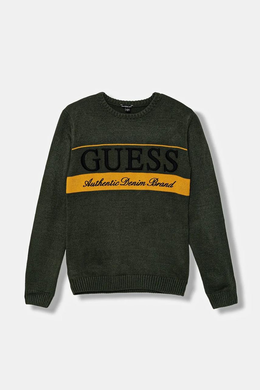 Levně Dětský svetr Guess zelená barva, L5BR02 Z32N0