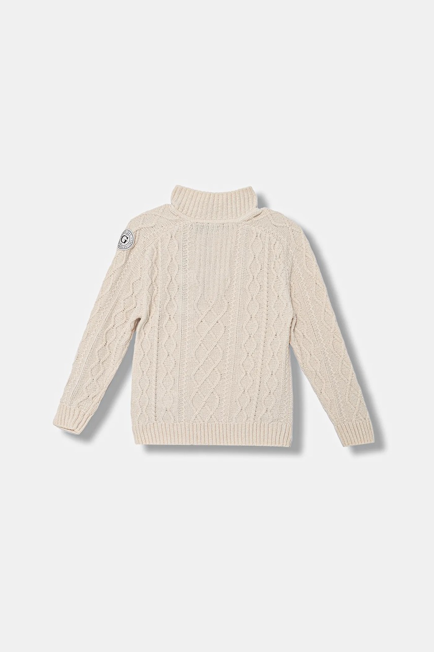 Детский хлопковый свитер Guess цвет бежевый L5BR03 Z39O0